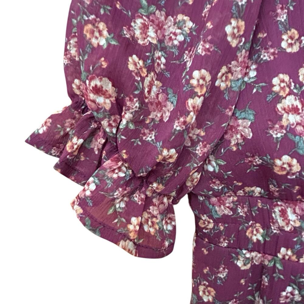 Trixxi Purple Floral Midi Dress - Picture 4 of 16